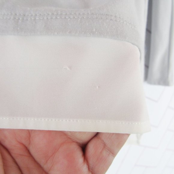 Olivia Sky Split Back Chiffon and Jersey Top sz Lg - Picture 5 of 9